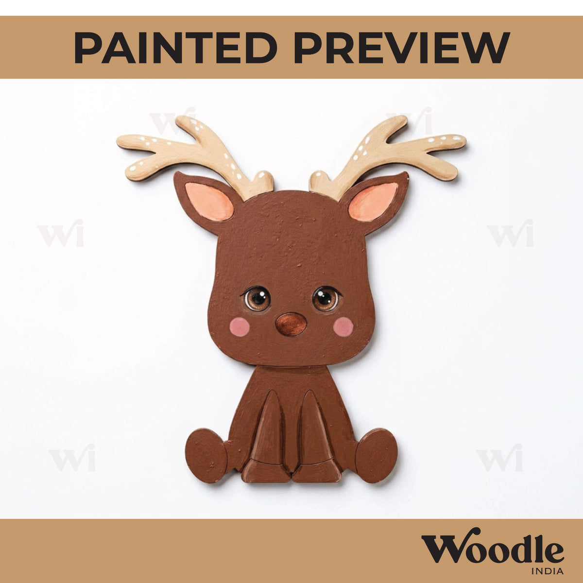 Reindeer Christmas Pre Marked MDF Design 2