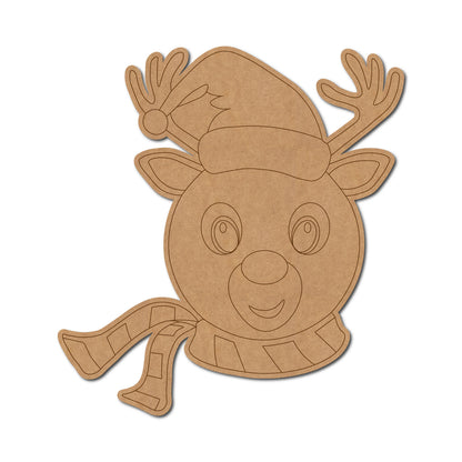 Reindeer Christmas Pre Marked MDF Design 4