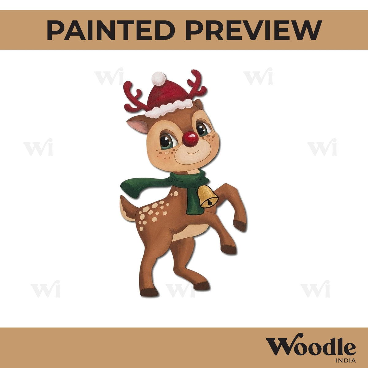 Reindeer Christmas Pre Marked MDF Design 5