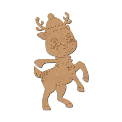 Reindeer Christmas Pre Marked MDF Design 5