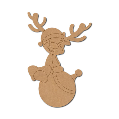 Reindeer Christmas Pre Marked MDF Design 6