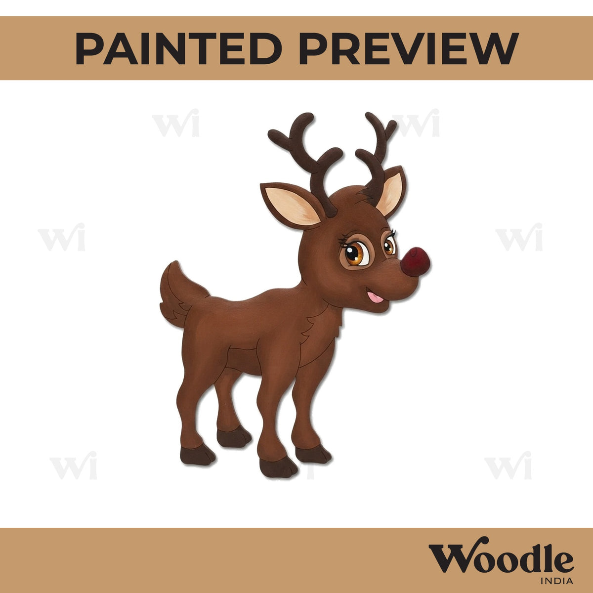 Reindeer Christmas Pre Marked MDF Design 7