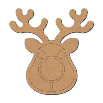 Reindeer Diya Tealight Holder MDF Design 2