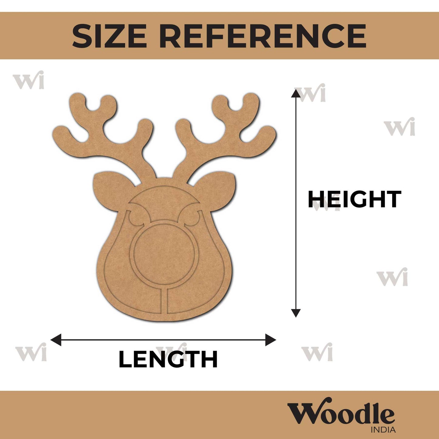 Reindeer Diya Tealight Holder MDF Design 2