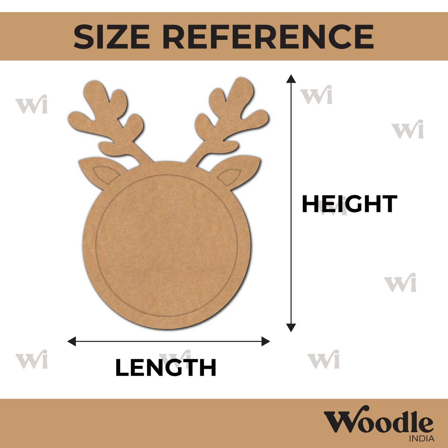Reindeer Diya Tealight Holder MDF Design 3