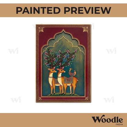 Reindeer Jharokha Pre Marked MDF Design 1