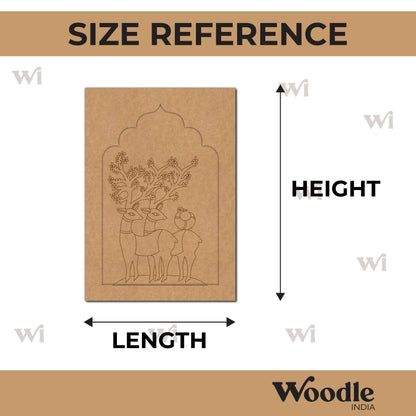 Reindeer Jharokha Pre Marked MDF Design 1