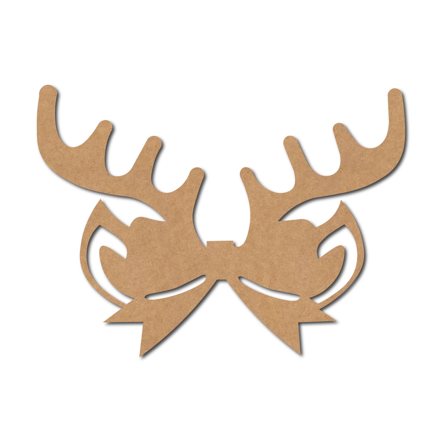 Reindeer Ribbon Christmas Cutout MDF Design 1