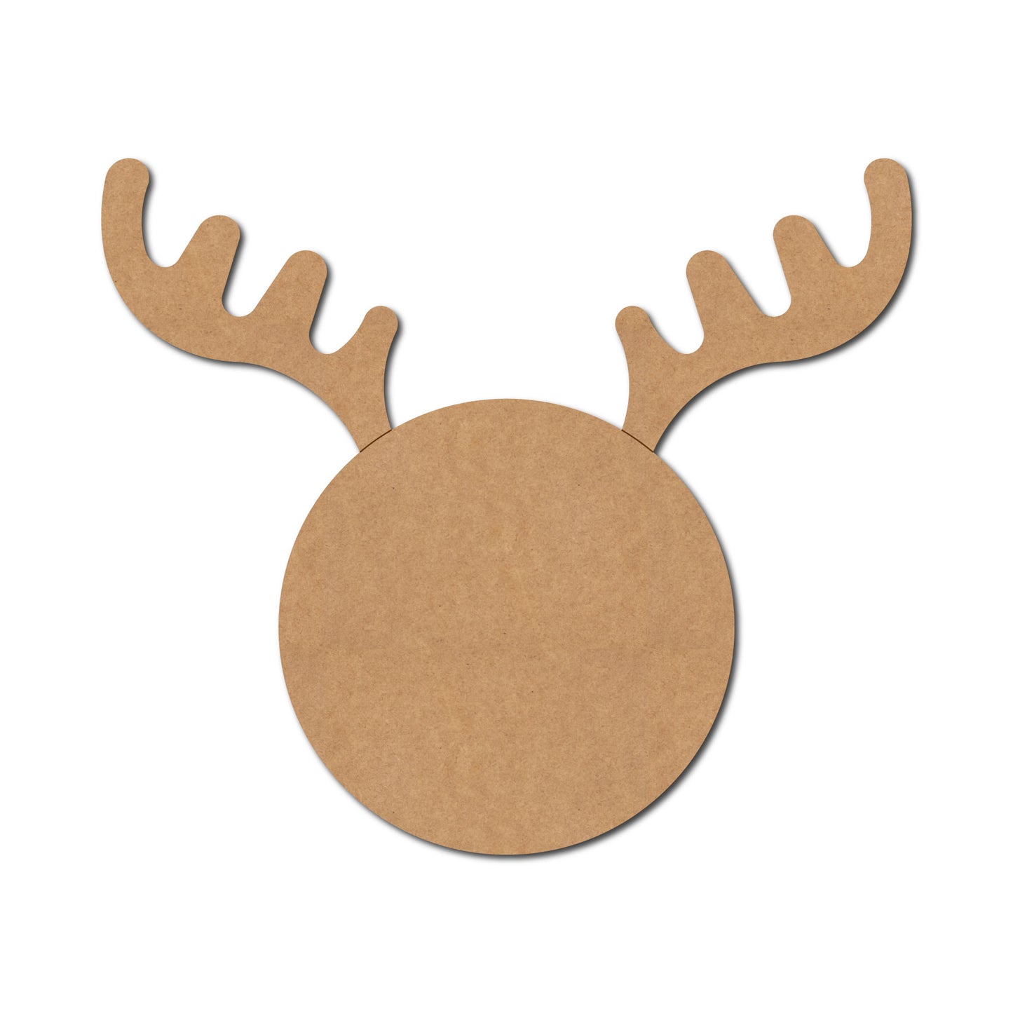 Reindeer Round Christmas Pre Marked MDF Design 1