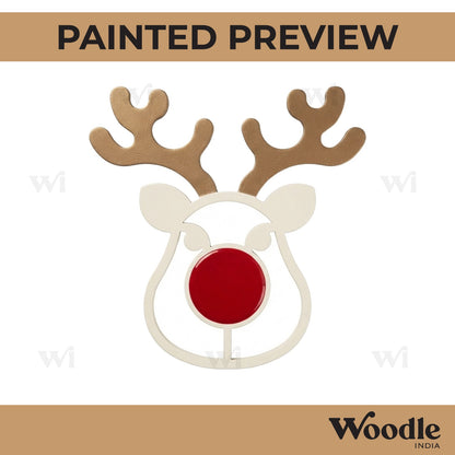 Reindeer Diya Tealight Holder MDF Design 1