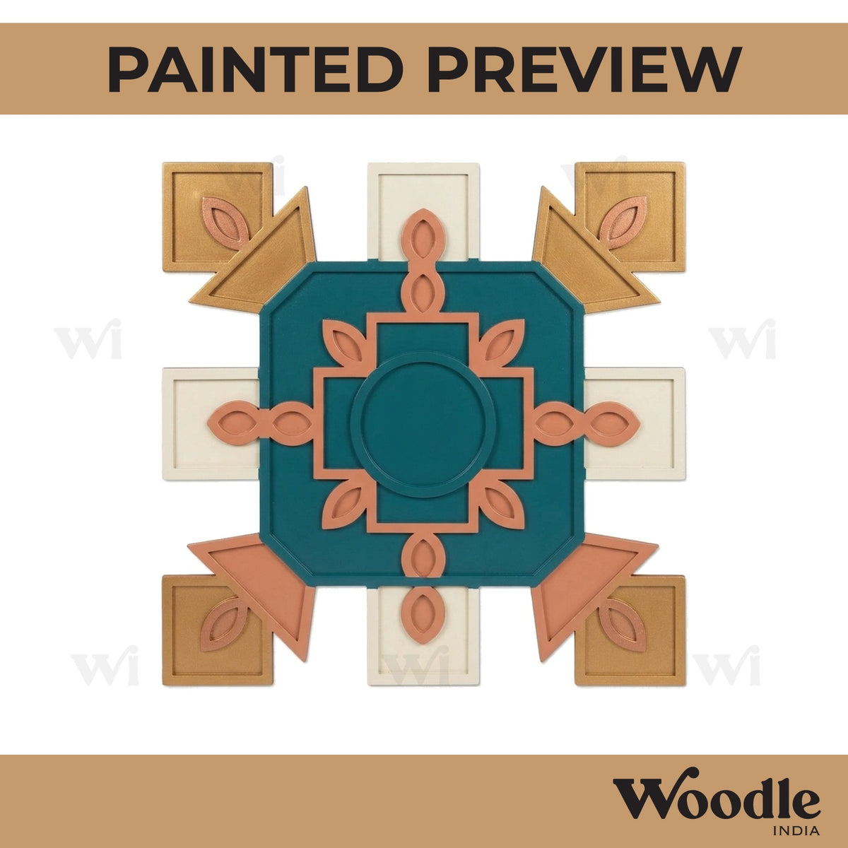 Reusable Rangoli Base MDF Design 11