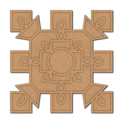 Reusable Rangoli Base MDF Design 11