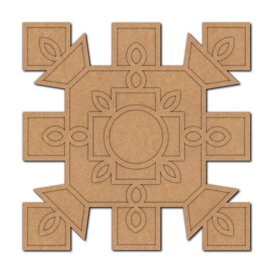 Reusable Rangoli Base MDF Design 11