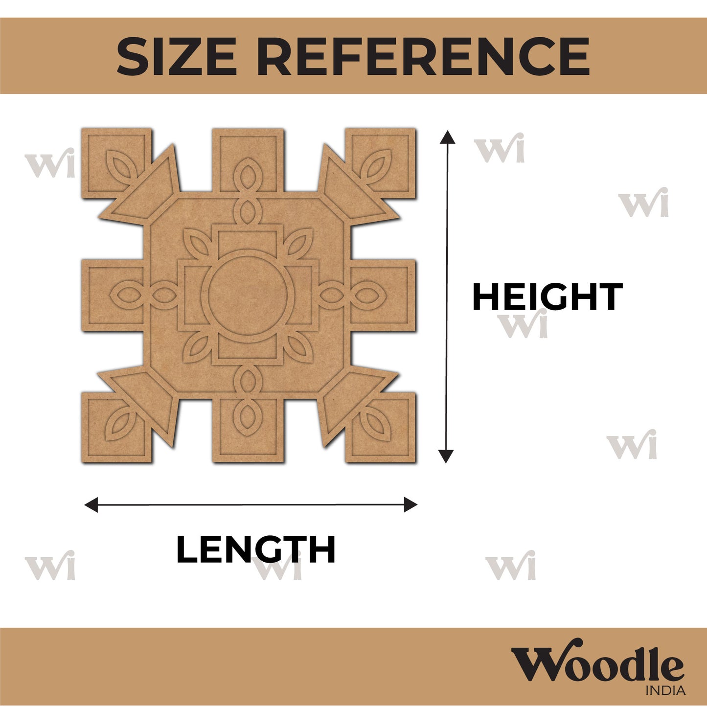 Reusable Rangoli Base MDF Design 11