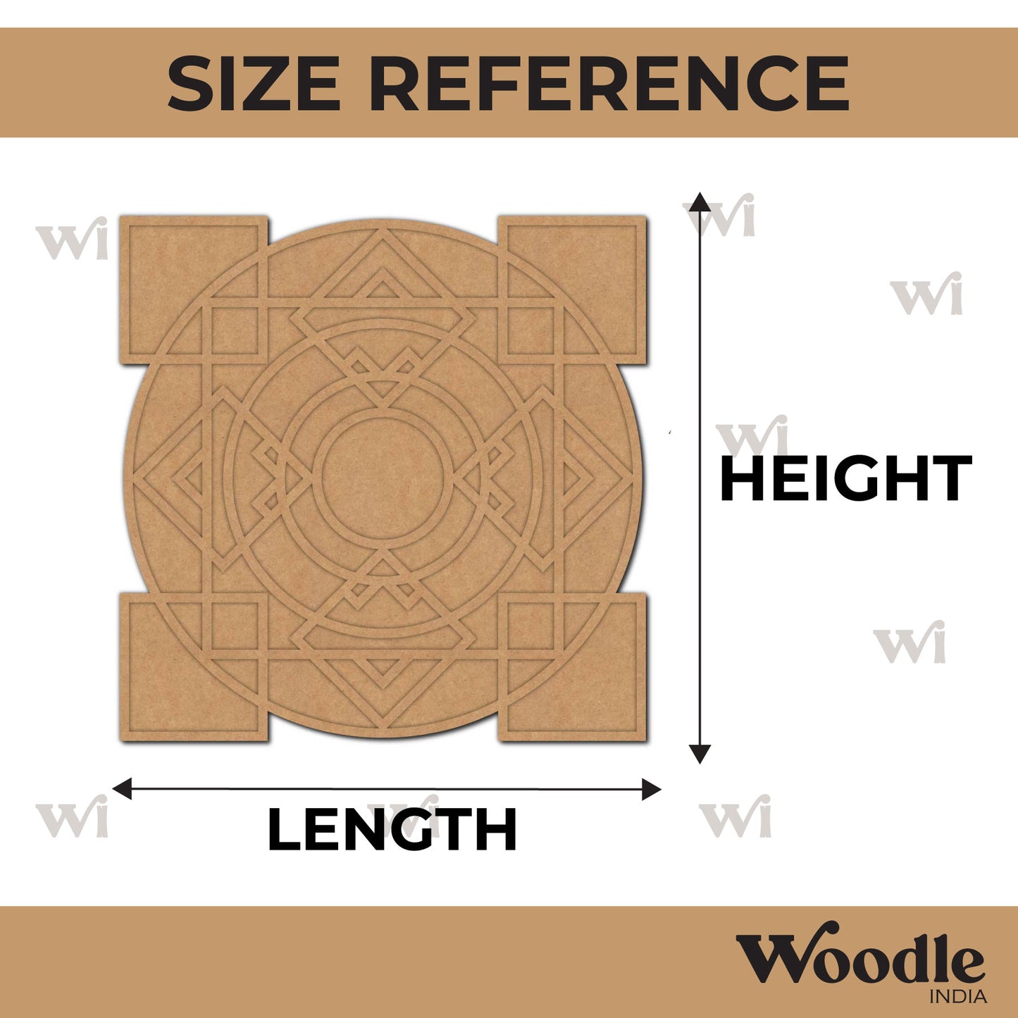 Reusable Rangoli Base MDF Design 2