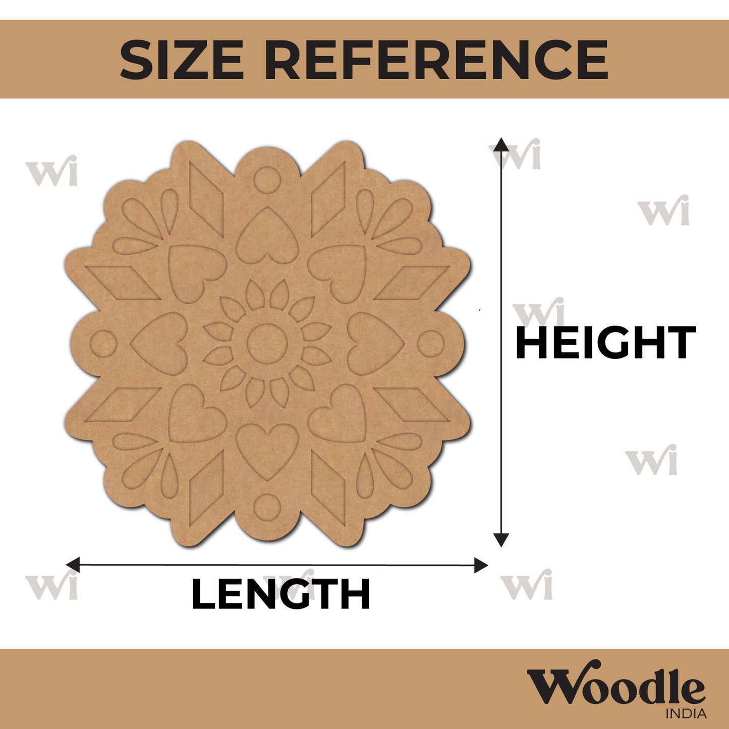 Reusable Rangoli Base MDF Design 3