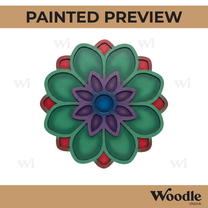 Reusable Rangoli Base MDF Design 4