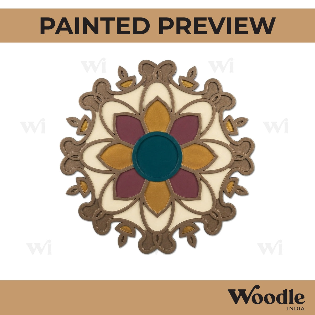 Reusable Rangoli Base MDF Design 5