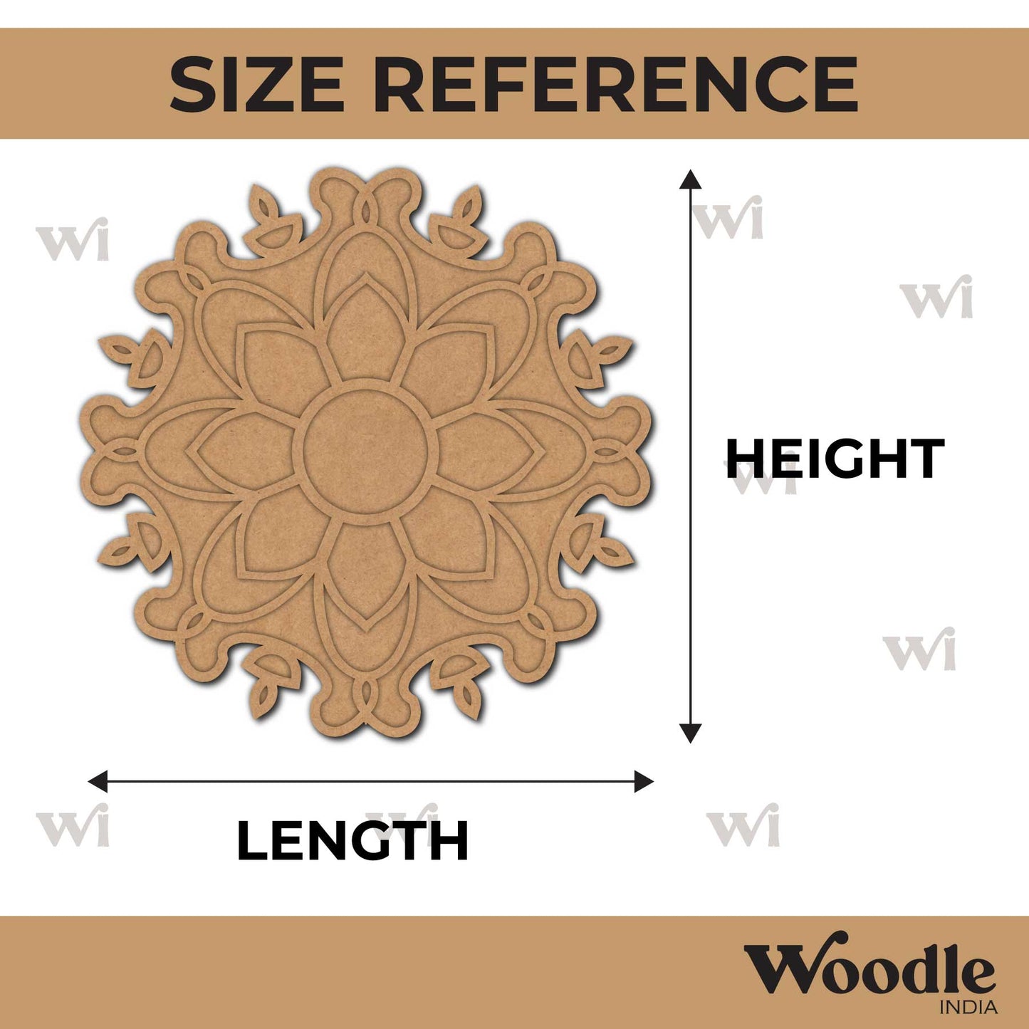 Reusable Rangoli Base MDF Design 5