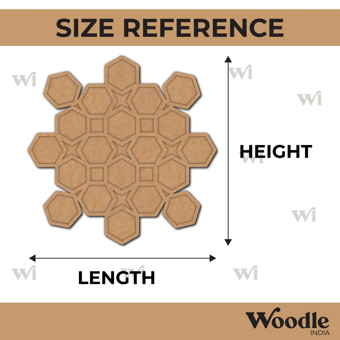 Reusable Rangoli Base MDF Design 6
