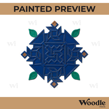 Reusable Rangoli Base MDF Design 7