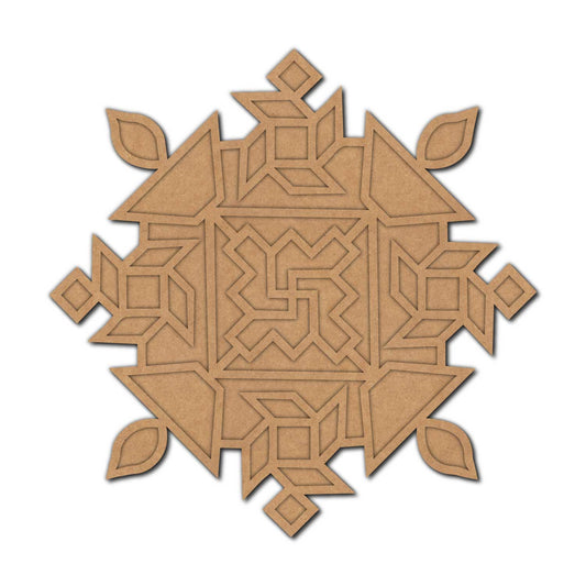 Reusable Rangoli Base MDF Design 7