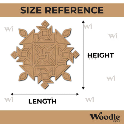 Reusable Rangoli Base MDF Design 7