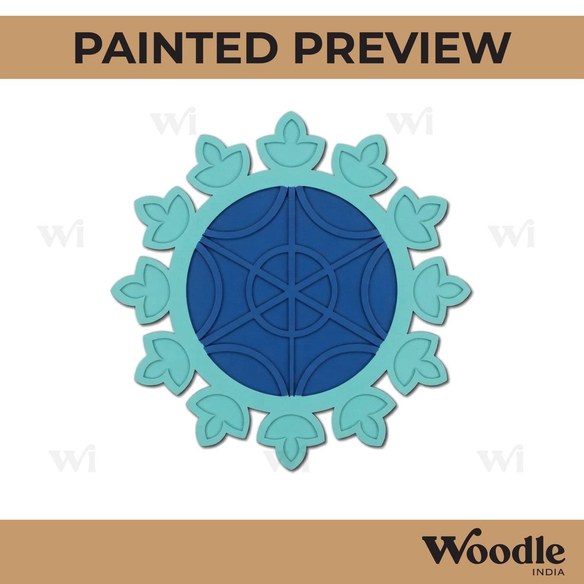 Reusable Rangoli Base MDF Design 8