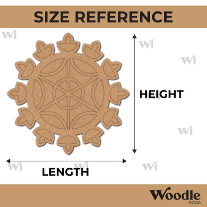 Reusable Rangoli Base MDF Design 8