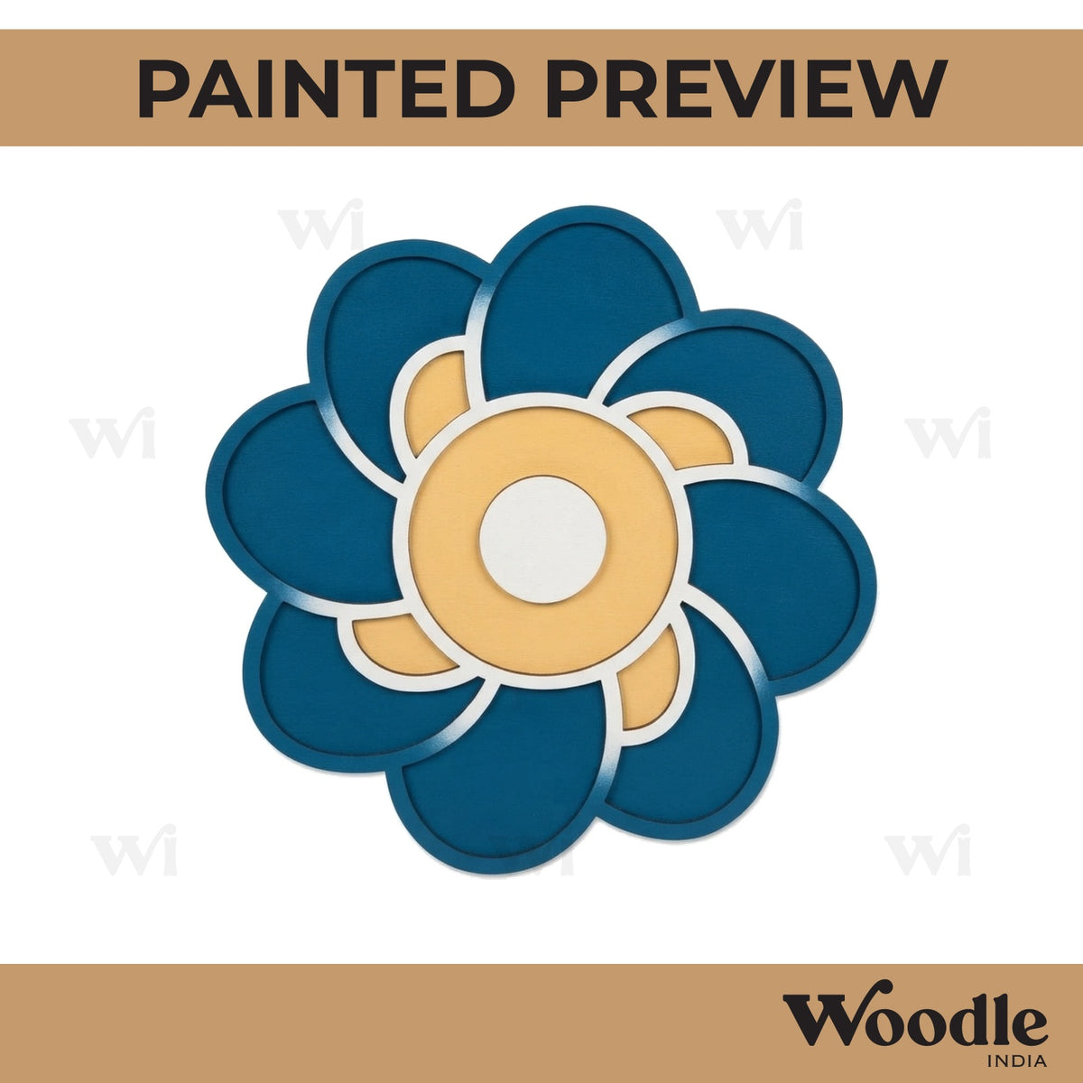 Reusable Rangoli Base MDF Design 9