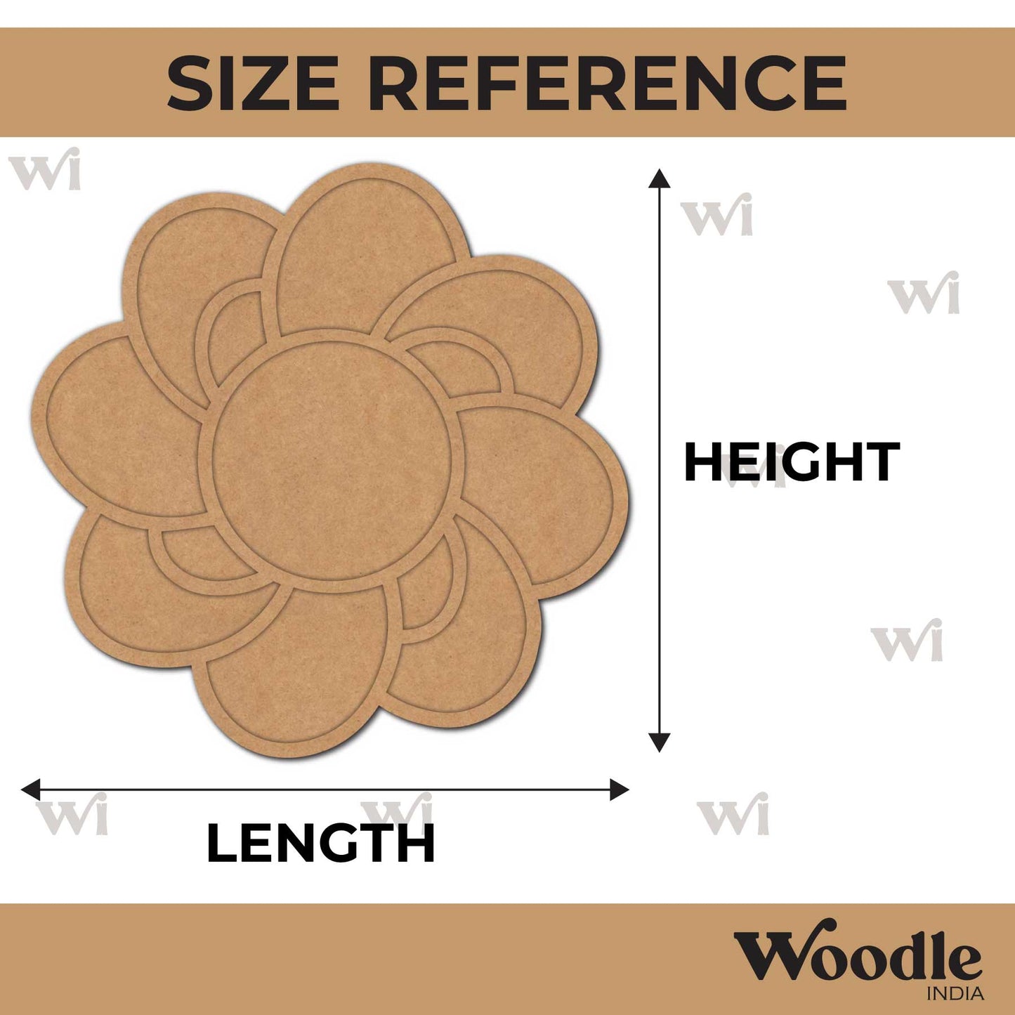 Reusable Rangoli Base MDF Design 9