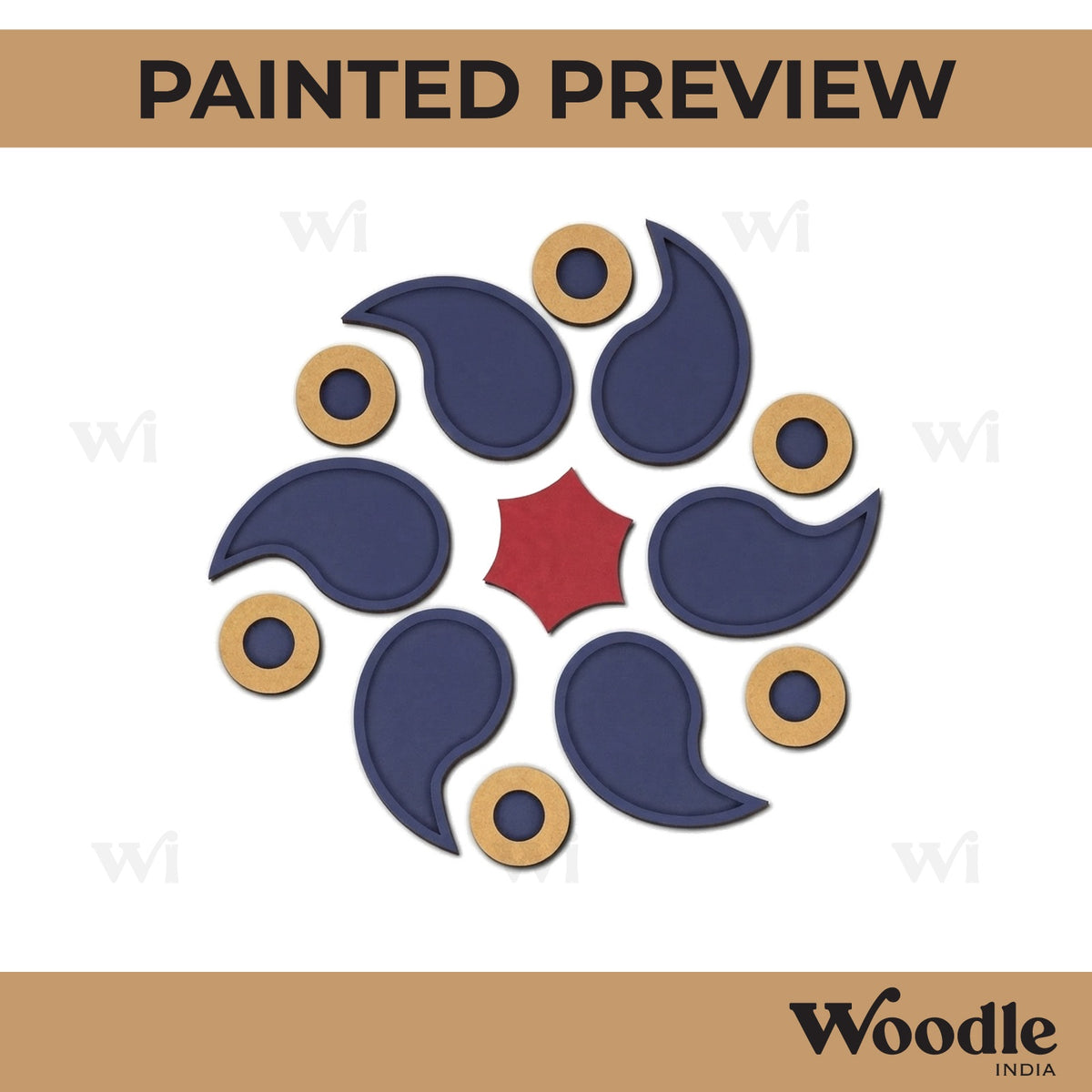 Reusable Rangoli Base MDF Design 1