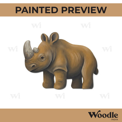 Rhinoceros Cutout MDF Design 2