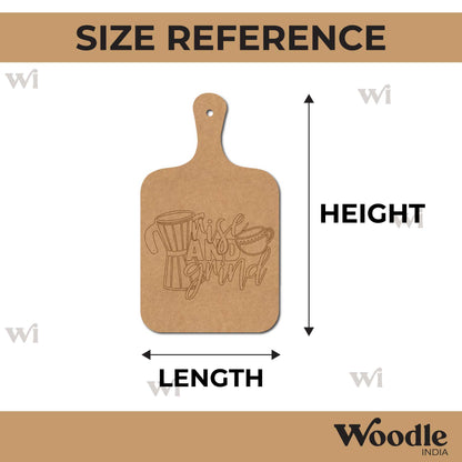 Rise And Grind Pre Marked Chopping Board MDF Design 1