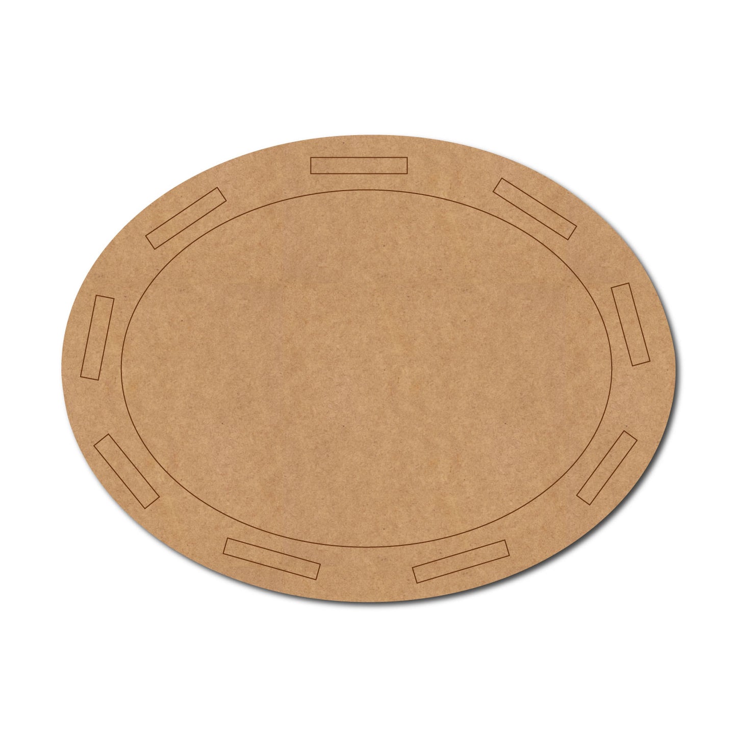 Road Oval Pre Marked MDF Design 1