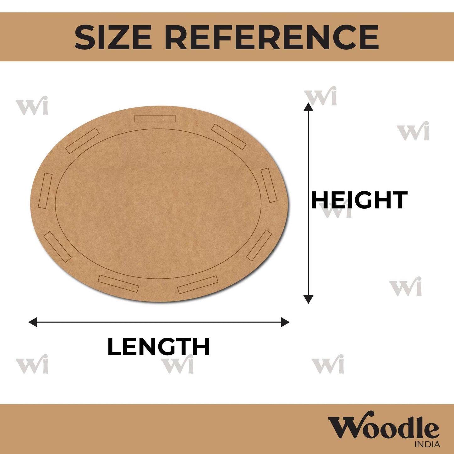 Road Oval Pre Marked MDF Design 1