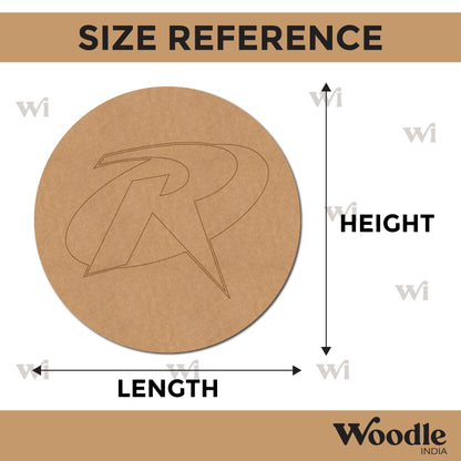 Robin Logo DC Pre Marked Round MDF Design 1