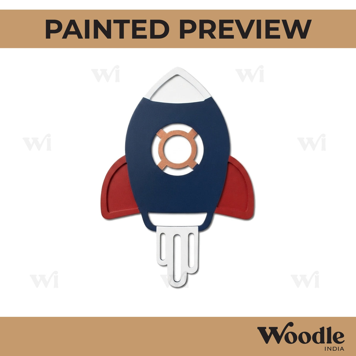 Rocket Cutout MDF Design 1