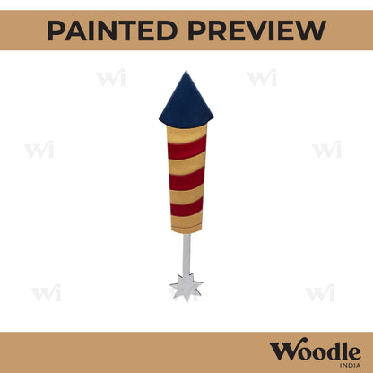 Rocket Diwali Fire Cracker Pre Marked MDF Design 1