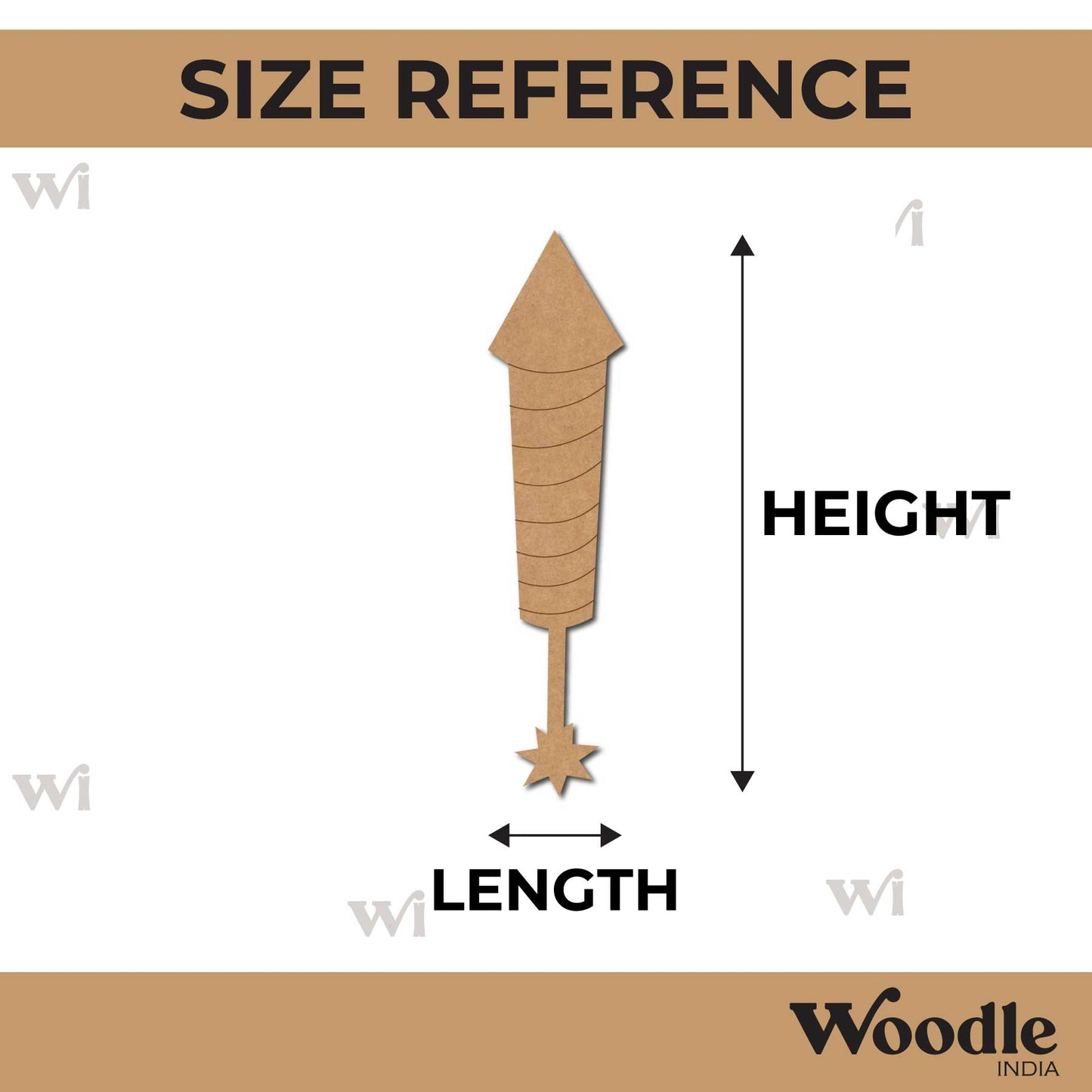 Rocket Diwali Fire Cracker Pre Marked MDF Design 1