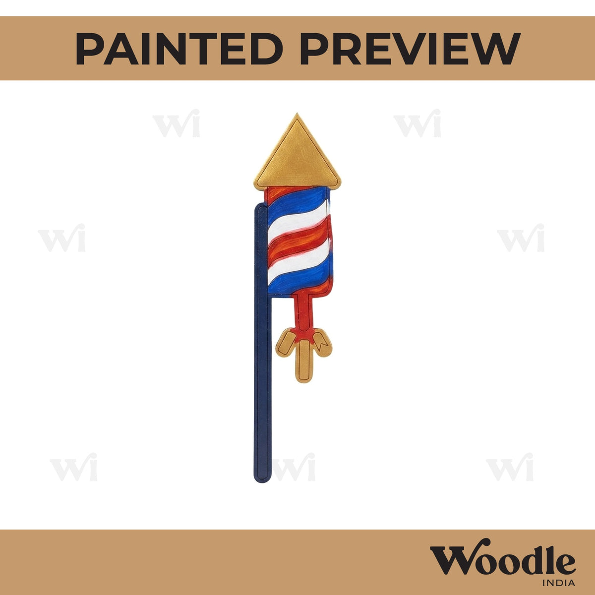 Rocket Diwali Fire Cracker Pre Marked MDF Design 2