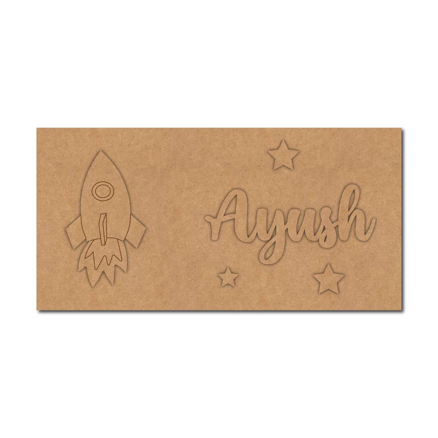 Rocket Kids Nameplate MDF Design 1