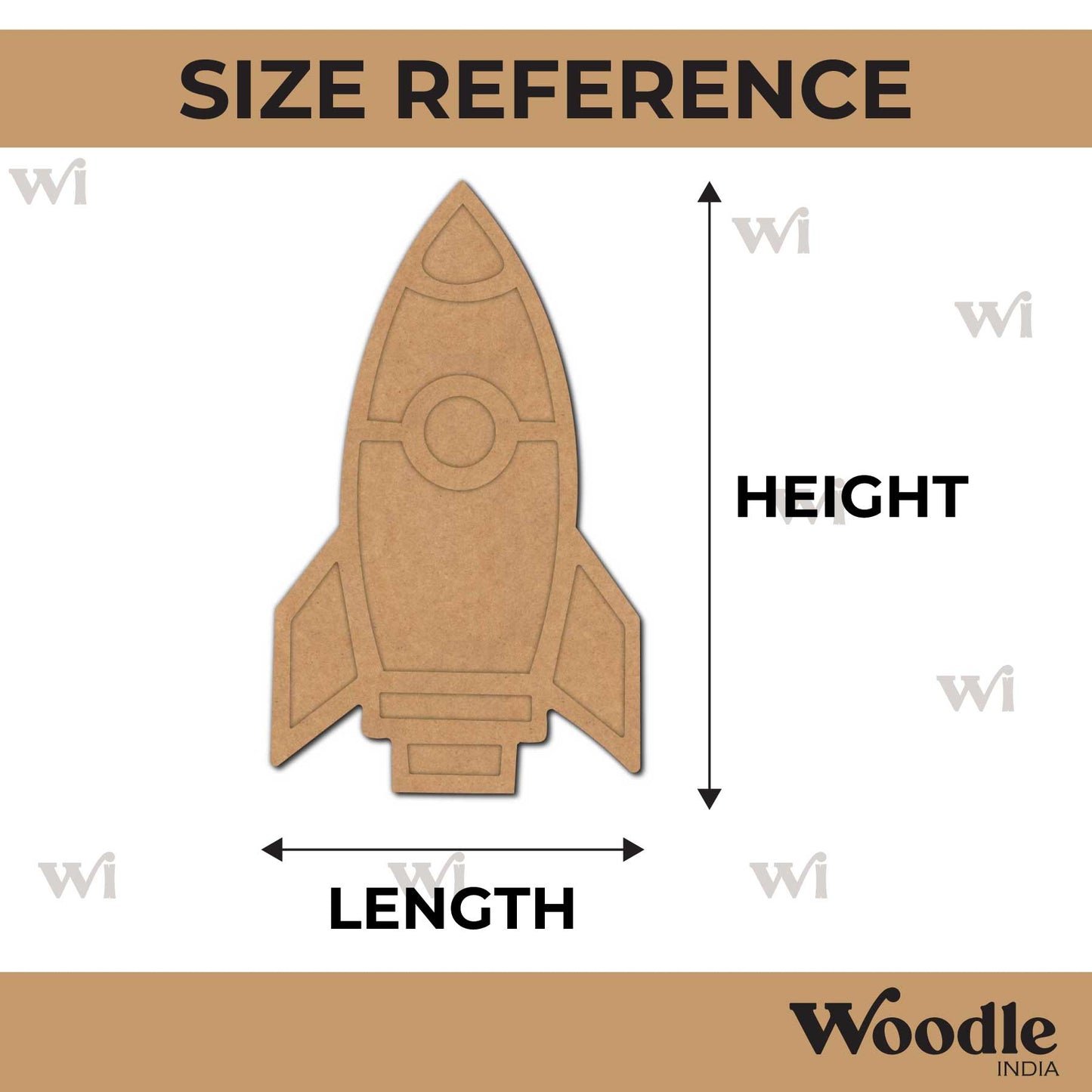 Rocket Mosaic Art MDF Design 1