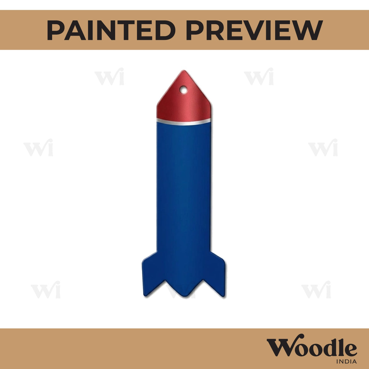 Rocket Bookmark MDF Design 1