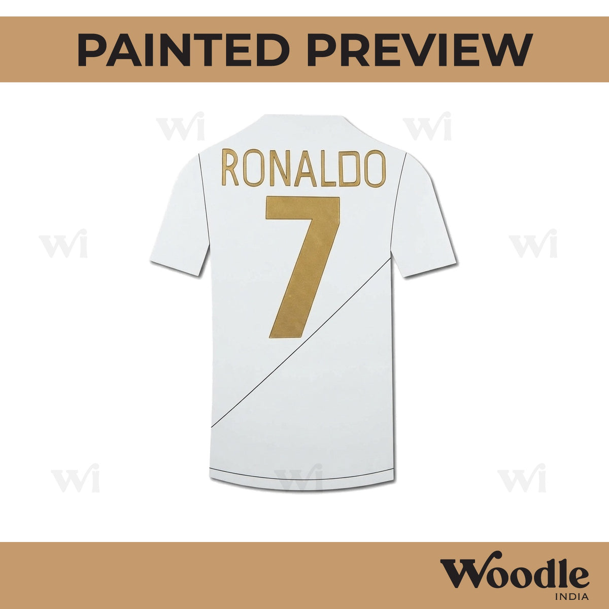 Ronaldo Football Jersey Pre Marked MDF Design 1