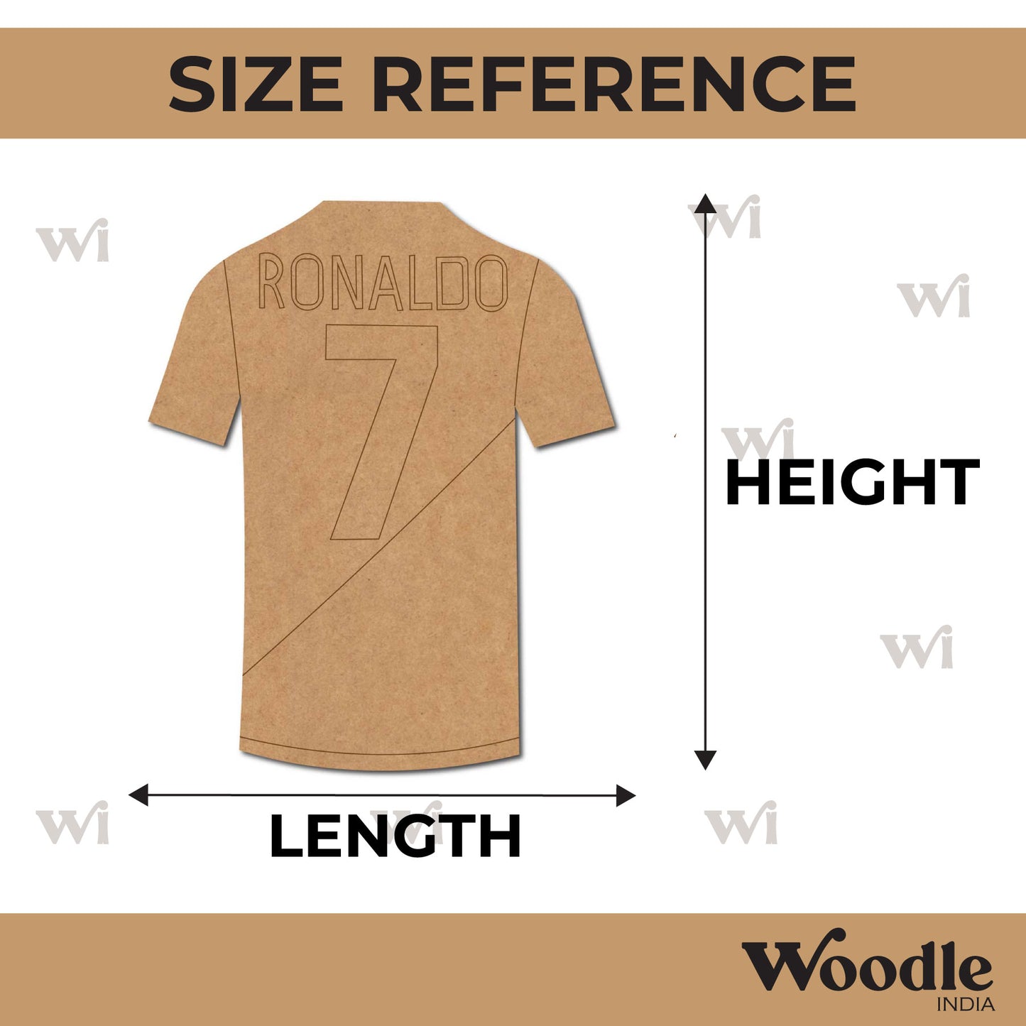 Ronaldo Football Jersey Pre Marked MDF Design 1