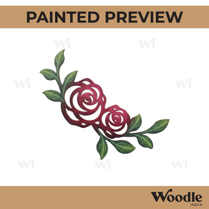 Rose Corner Cutout MDF Design 1