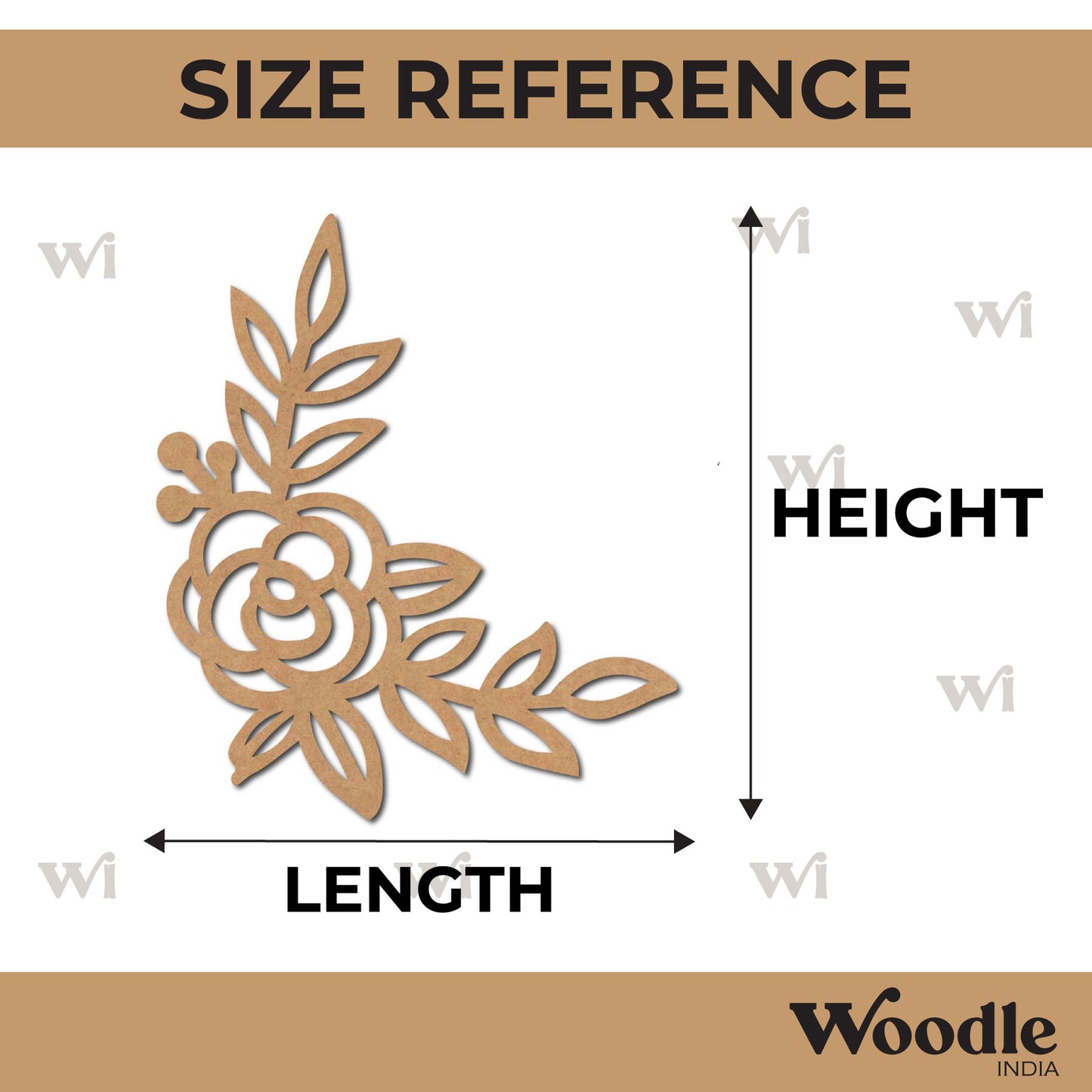 Rose Corner Cutout MDF Design 2