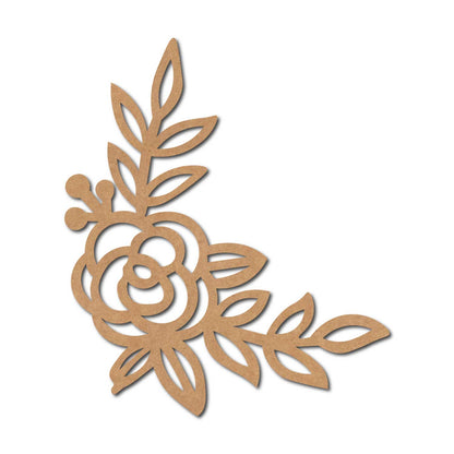 Rose Corner Cutout MDF Design 2
