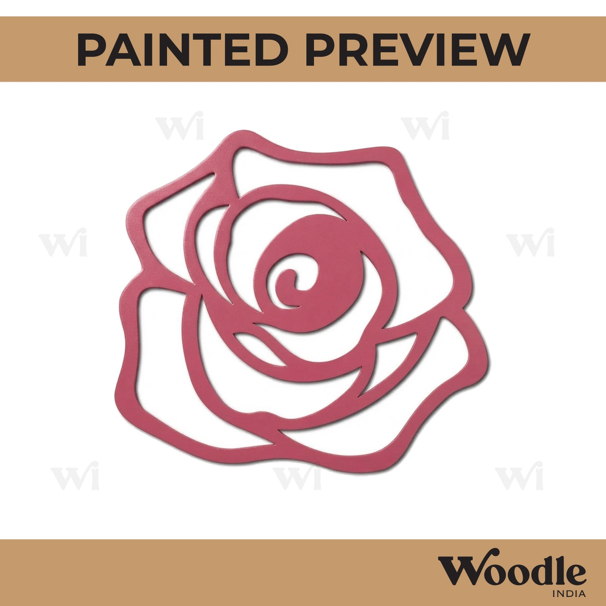 Rose Cutout MDF Design 1